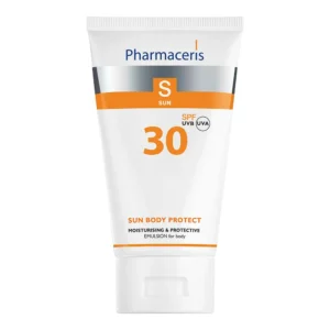 PHARMACERIS S drėkinamoji apsauginė emulsija kūnui SUN BODY PROTECT, SPF30, 150ml