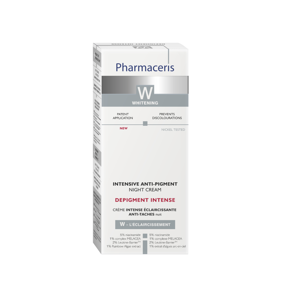 PHARMACERIS W naktinis kremas nuo pigmentacijos DEPIGMENT INTENSE,