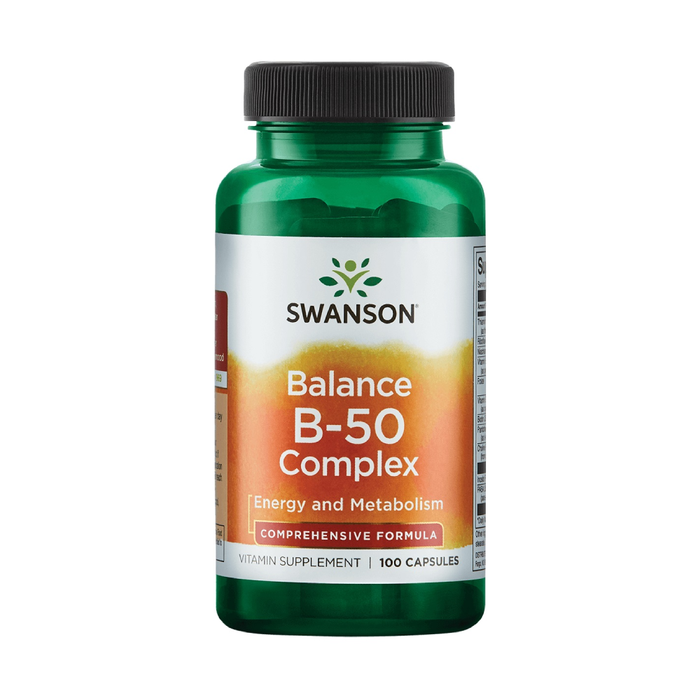 SWANSON, BALANCE B-50 COMPLEX, Vitaminų B kompleksas, maisto papildas, N100