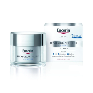 EUCERIN Hyaluron Filler, dieninis kremas nuo raukšlių sausai odai, SPF15, 50ml