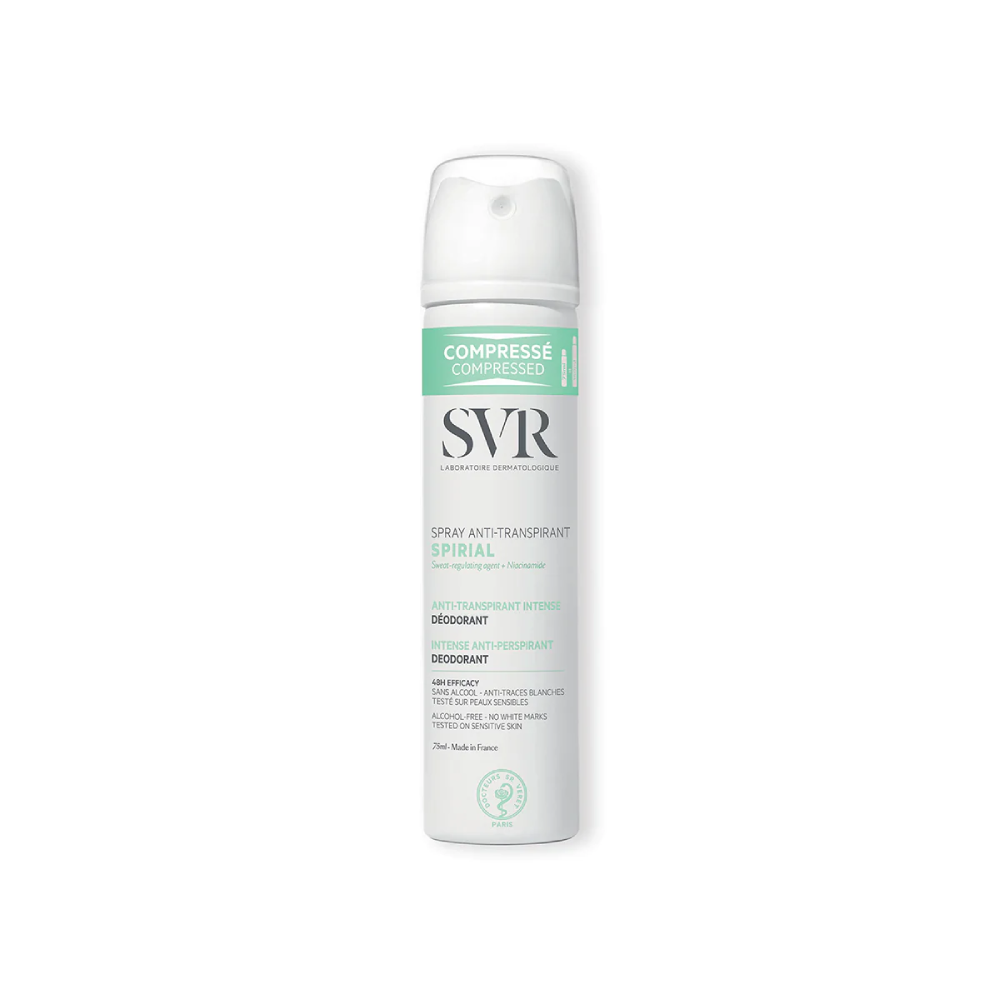 SVR Spirial Spray Vegetal, purškiamas dezodorantas be aliuminio druskų, 75ml