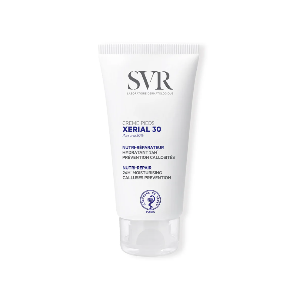 SVR Xerial 30 Creme, pėdų kremas su 30 % šlapalo, 50ml